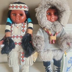 Carson Doll With Baby On Back  And Inuit Doll - Collectable/ Kids Toys